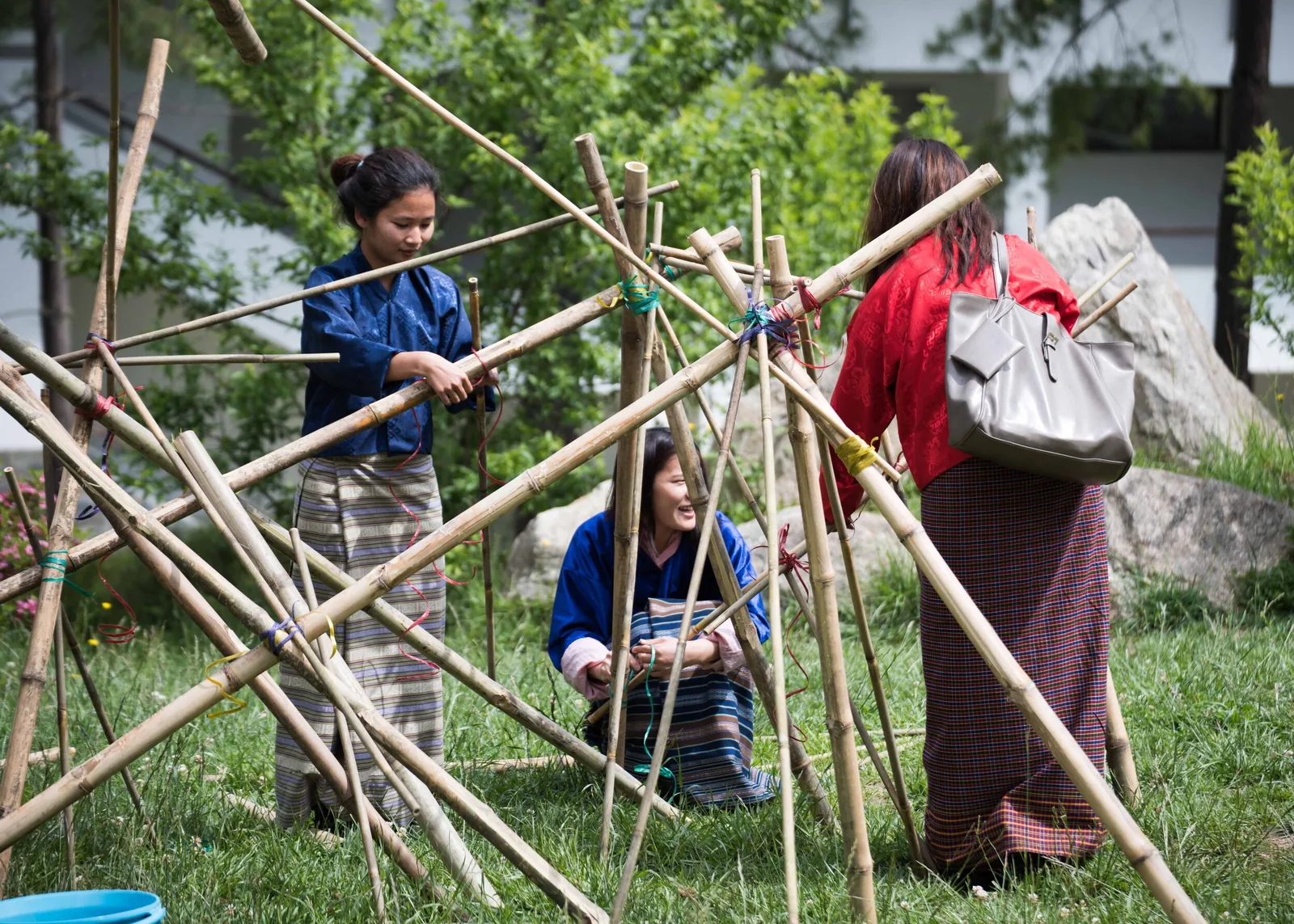 Bamboo III (of V), Royal Thimphu College, Thimphu, Bhutan, view 3