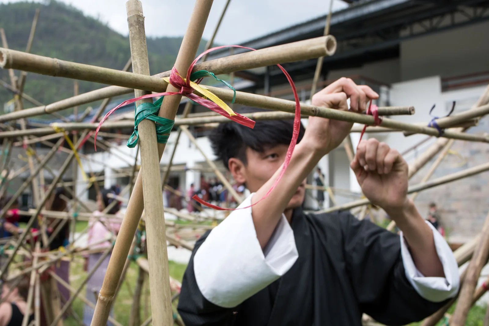Bamboo III (of V), Royal Thimphu College, Thimphu, Bhutan, view 6
