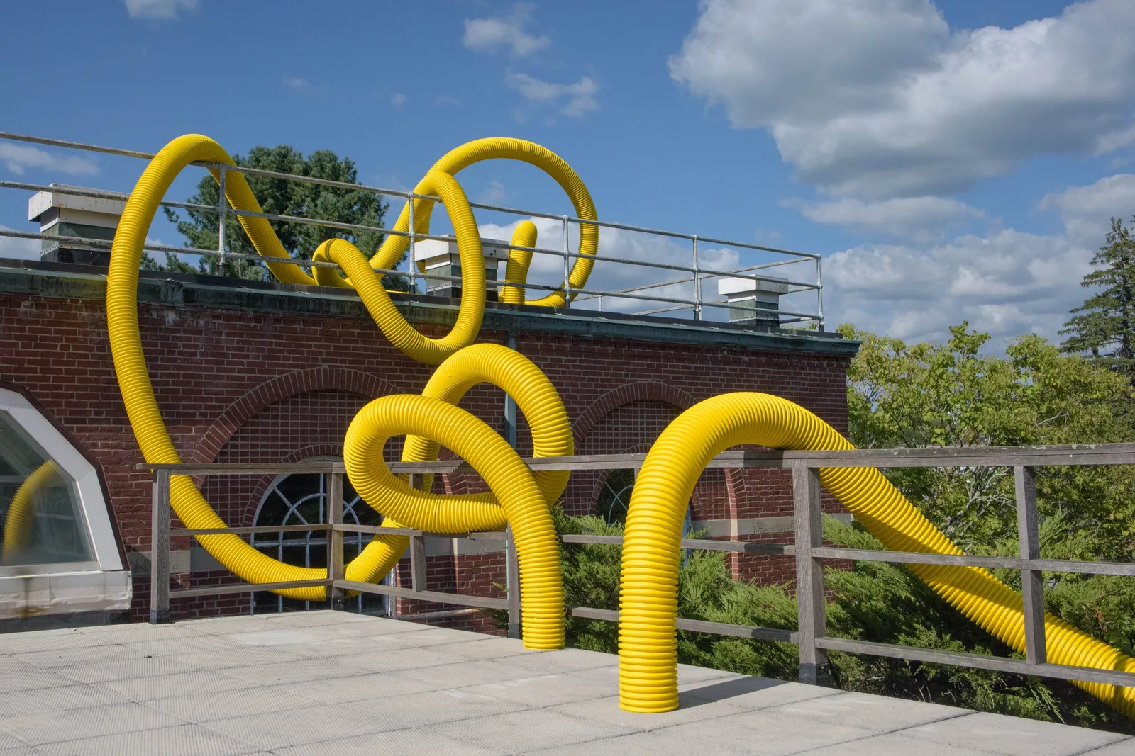 Continuous Line XI (yellow), Wheaton College, Norton, MA, view 4