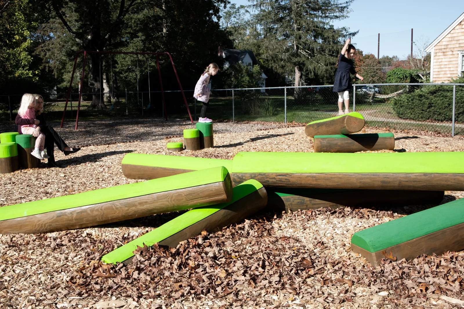 Log Pile, Early Learning Center, Wheaton College, Norton, MA