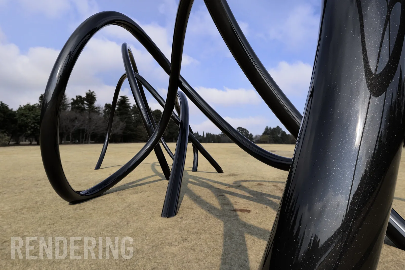 Black loops, open field